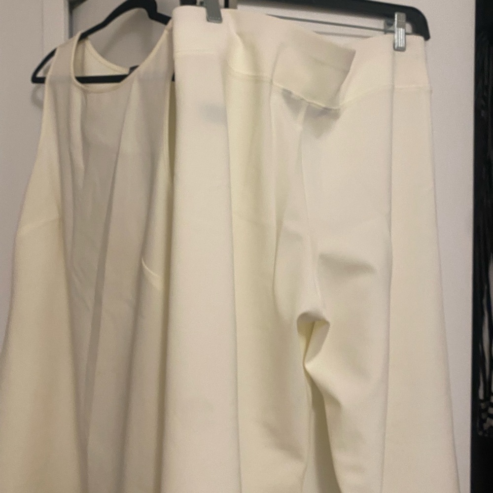 Boston Proper Cream Pants & Jumpsuit Set
